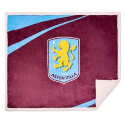 Team Aston Villa Officially Licensed Sherpa Fleece Blanket 152 x 117 cm - thumbnail 5