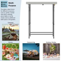 Lassic Outdoor Folding Table 4ft & 4 Folding Chairs - thumbnail 8