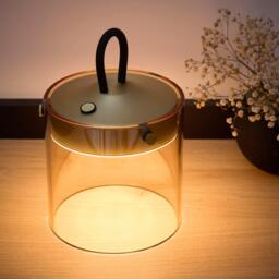 K Living Quito Small Rechargeable LED Antique Brass Lamp - thumbnail 2