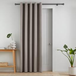 Catherine Lansfield Wilson Velvet Blackout Thermal Eyelet Door Panel - thumbnail 1