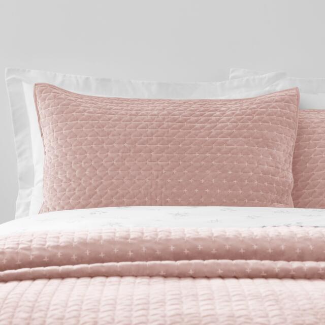 Bianca Attica Velvet Embroidered Pillow sham Pair - image 1