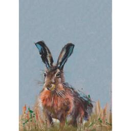 Laura Ashley Hare Print in a Wood Frame - thumbnail 3