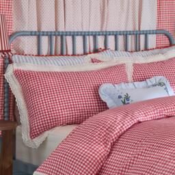 Cath Kidston Painted Gingham Lace Cotton Duvet Cover Set - thumbnail 3
