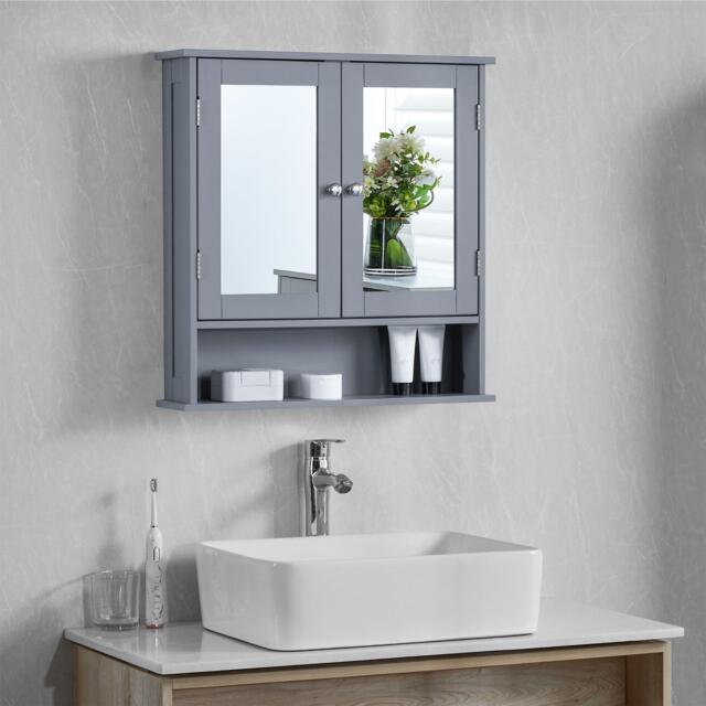 Lassic Priano 2 Door Mirrored Wall Cabinet With Shelf - image 1
