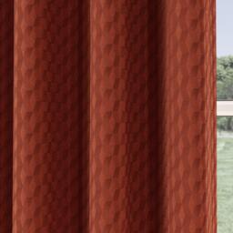 Enhanced Living Tokyo Orange Room Darkening Velvet Eyelet Curtains - thumbnail 3