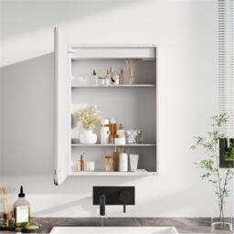 Kabinet UK Smart Rectangle Wall Mounted LED Mirror Cabinet - thumbnail 2