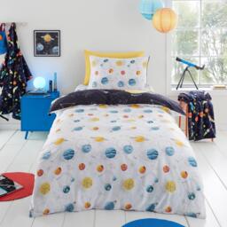 Bedlam Outer Space Kids Night Glow Duvet Cover Set Black - thumbnail 6