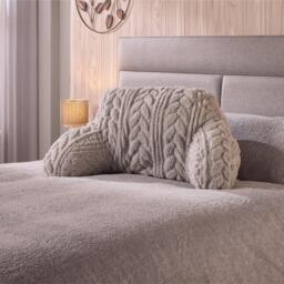 Downland Cable Knit Teddy Fleece Cuddle Cushion