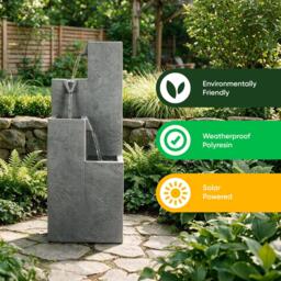 Streetwize Solar Water Feature – Cubic Falls - thumbnail 5