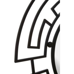 Interiors by Premier Jalal Black Metal Frame Round Wall Mirror - thumbnail 3