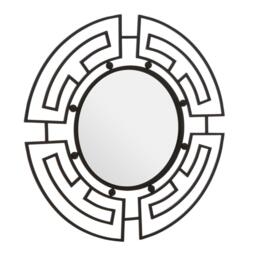 Interiors by Premier Jalal Black Metal Frame Round Wall Mirror - thumbnail 2