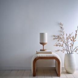 K Living Carrick Wood Printed Metal Table Lamp - thumbnail 1