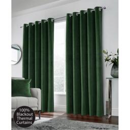 Enhanced Living Hampton Velvet 100% Blackout Thermal Ring Curtain - thumbnail 1