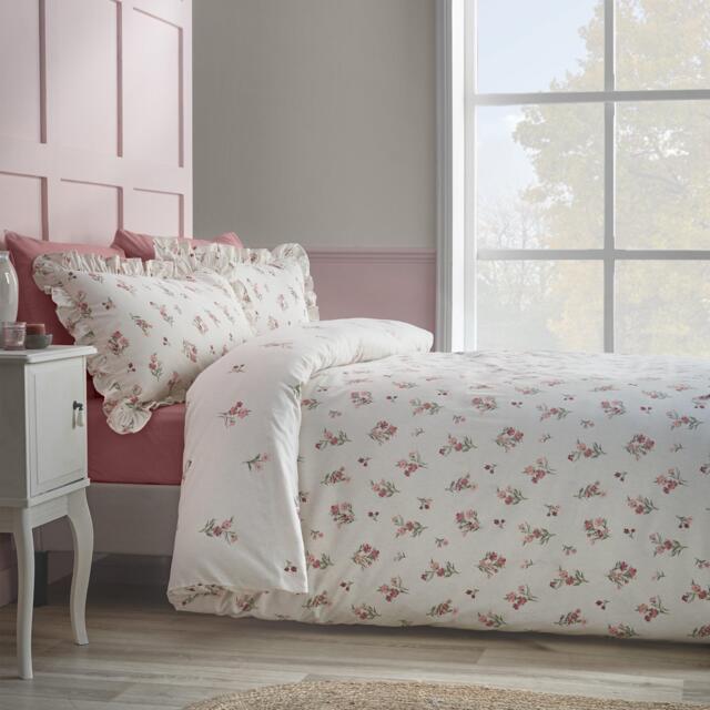 Catherine Lansfield Brushed Ditsy Floral Cotton Duvet Cover Set - image 1