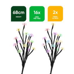 Streetwize Set of 2 Solar Flower Tree Light - thumbnail 3