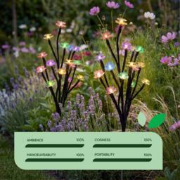 Streetwize Set of 2 Solar Flower Tree Light - thumbnail 5