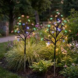 Streetwize Set of 2 Solar Flower Tree Light - thumbnail 1