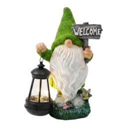 Streetwize Gonk Ornament With Solar LED Lantern & Welcome Sig - thumbnail 2