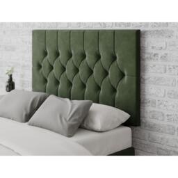 Aspire Olivier 80 cm Headboard, Plush Velvet Fabric, Navy - thumbnail 1