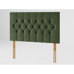 Aspire Olivier 80 cm Headboard, Plush Velvet Fabric, Navy - thumbnail 2