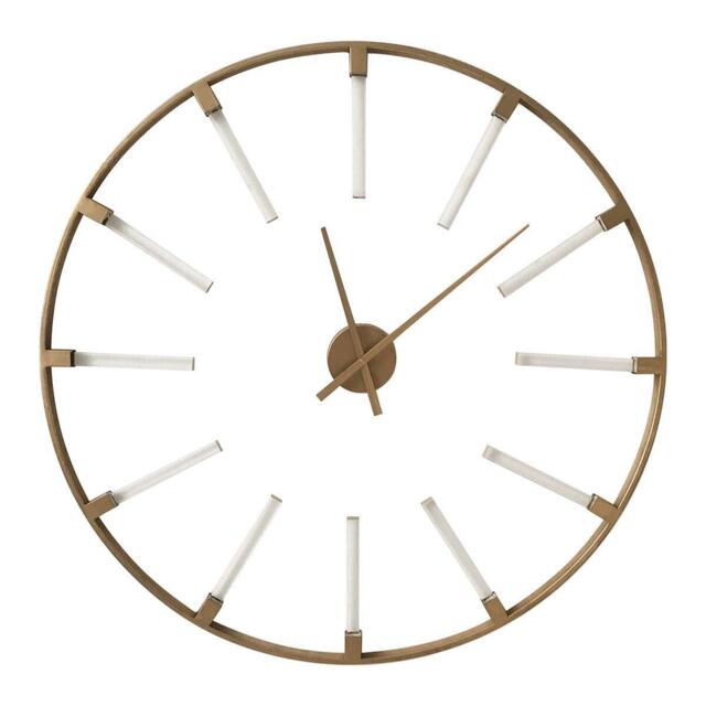 Interiors by Premier Beauly Gold Finish Round Wall Clock