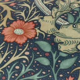 Morris and Co Seaweed Printed Velvet Feather Filled Cushion - thumbnail 4