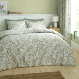 Catherine Lansfield Sorrel Leaf Reversible Duvet Cover Set
