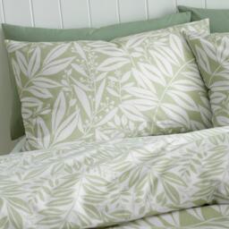 Catherine Lansfield Sorrel Leaf Reversible Duvet Cover Set - thumbnail 3