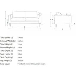 Jack Wills Jude 3 Seat Sofa in Velvet - thumbnail 2