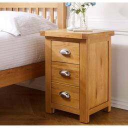 Birlea Woburn Large 3 Drawer Bedside Table - thumbnail 1