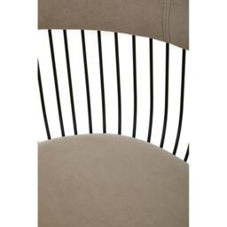 Fifty Five South Vogue Mink Velvet and Black Frame Chair - thumbnail 5