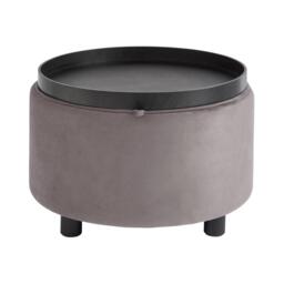 GFW Leylani Tray Table Storage Stool Grey - thumbnail 6