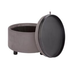 GFW Leylani Tray Table Storage Stool Grey - thumbnail 4