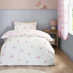 Catherine Lansfield Ombre Butterflies Reversible Duvet Cover Set - thumbnail 2