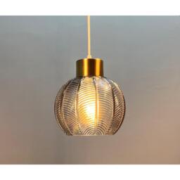K Living Leaves Smokey Glass Light Pendant - thumbnail 2