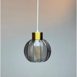K Living Leaves Smokey Glass Light Pendant - thumbnail 1