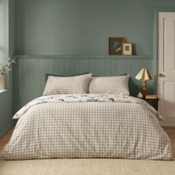 Catherine Lansfield Brushed Mallards Cotton Reversible Duvet Cover Set - thumbnail 2