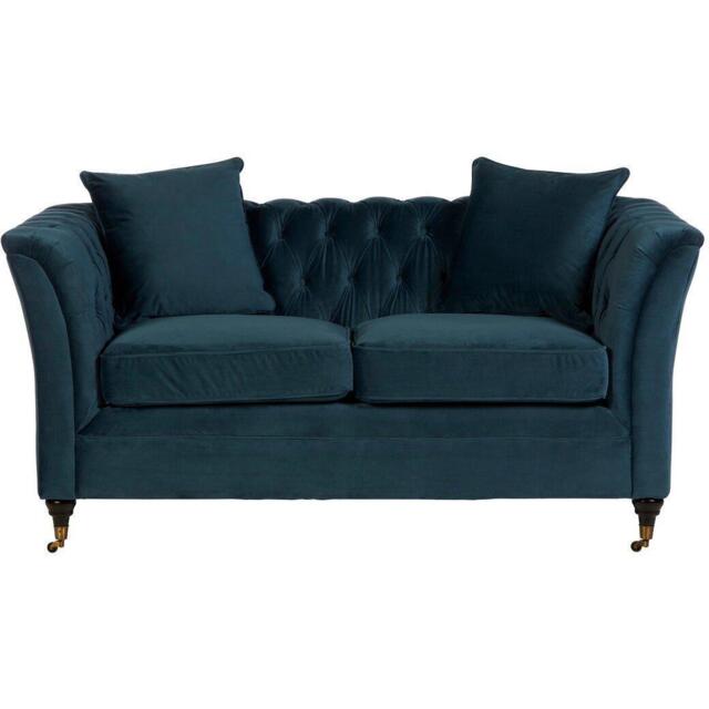 Fifty Five South Sabrina Two Seat Midnight Velvet Sofa - image 1