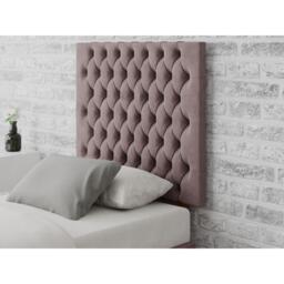 Aspire Monroe 80 cm Headboard, Plush Velvet Fabric, Navy, - thumbnail 1