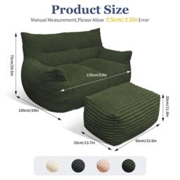 Urban Meuble SOFA Corduroy with Ottoman - thumbnail 6