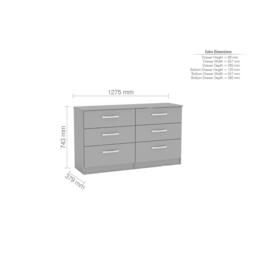 Birlea Lynx 6 Drawer Chest - thumbnail 3