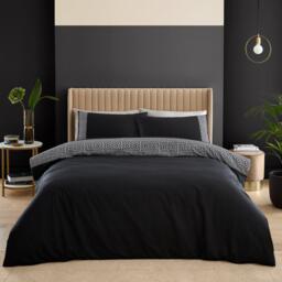 Catherine Lansfield Artemis Greek Key Reversible Duvet Cover Set