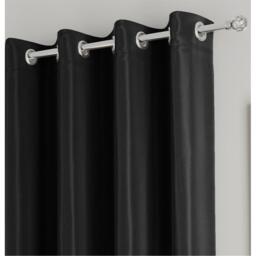 Enhanced Living Supersoft Black Thermal Blockout Eyelet Curtains - thumbnail 2