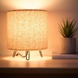 K Living Miami Cream Linen Table Lamp - thumbnail 2