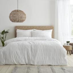 Catherine Lansfield Seersucker Duvet Cover Set - thumbnail 1