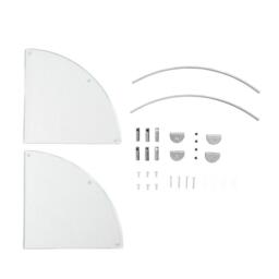 LIFE IDEAS 1 Tier Bathroom Glass Corner Shelf Wall Mounted - thumbnail 3