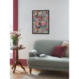 Laura Ashley Aveline Slogan Print in a Black Frame - thumbnail 2