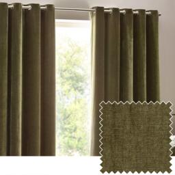 Yard Heavy Chenille Fully Lined Eyelet Curtains - thumbnail 6