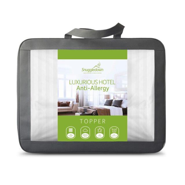 Snuggledown Luxurious Hotel Anti Allergy 2.5cm Mattress Topper - image 1