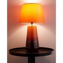 K Living Canada Orange Ceramic Table Lamp & Matching Shade - thumbnail 2